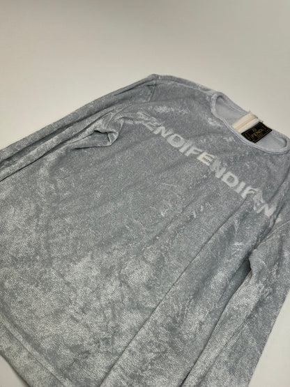 Vintage Fendi Viscose Long Sleeve Silver