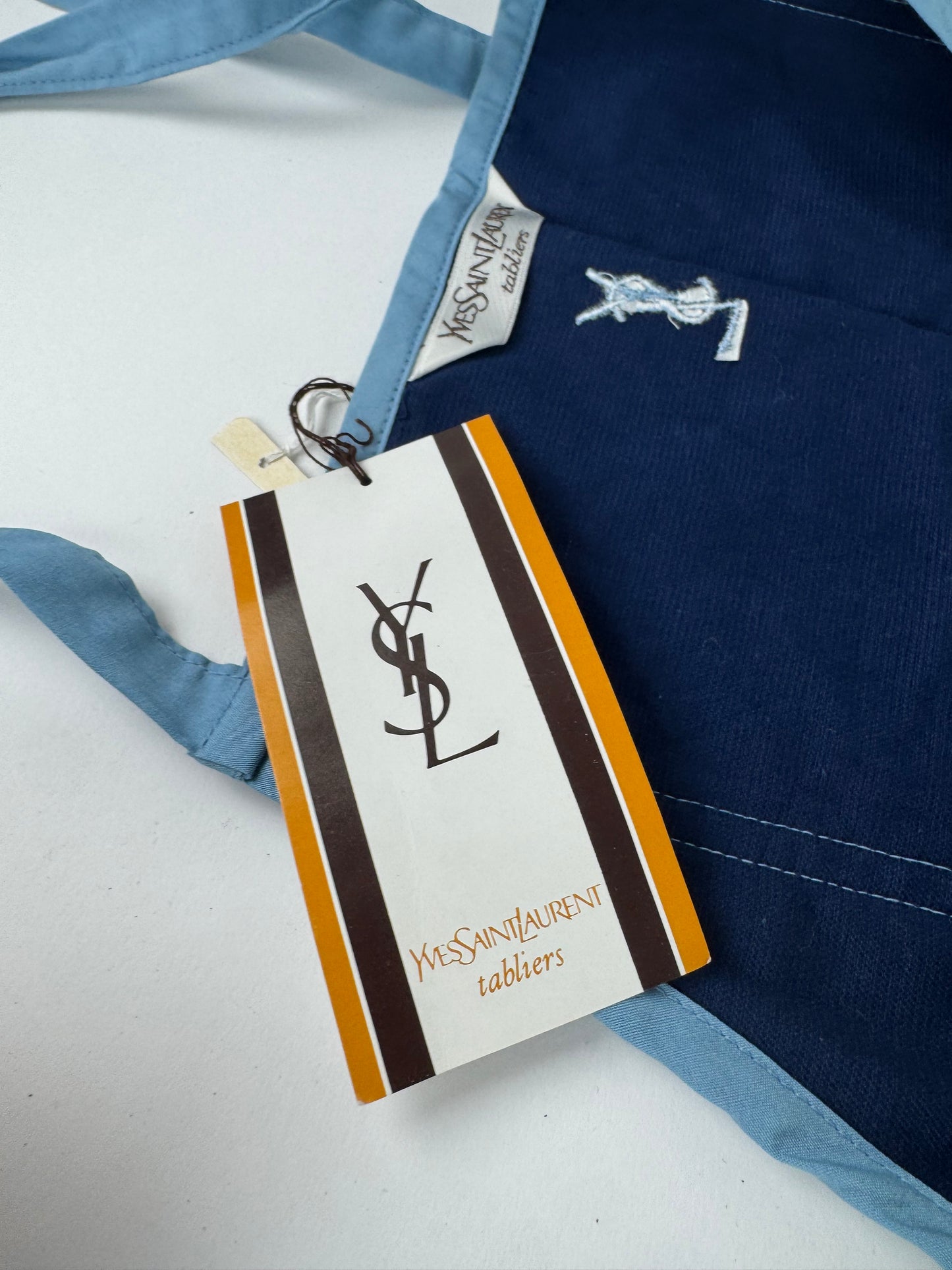 Vintage Yves Saint Laurent Velvet Canvas Dress Navy Blue M