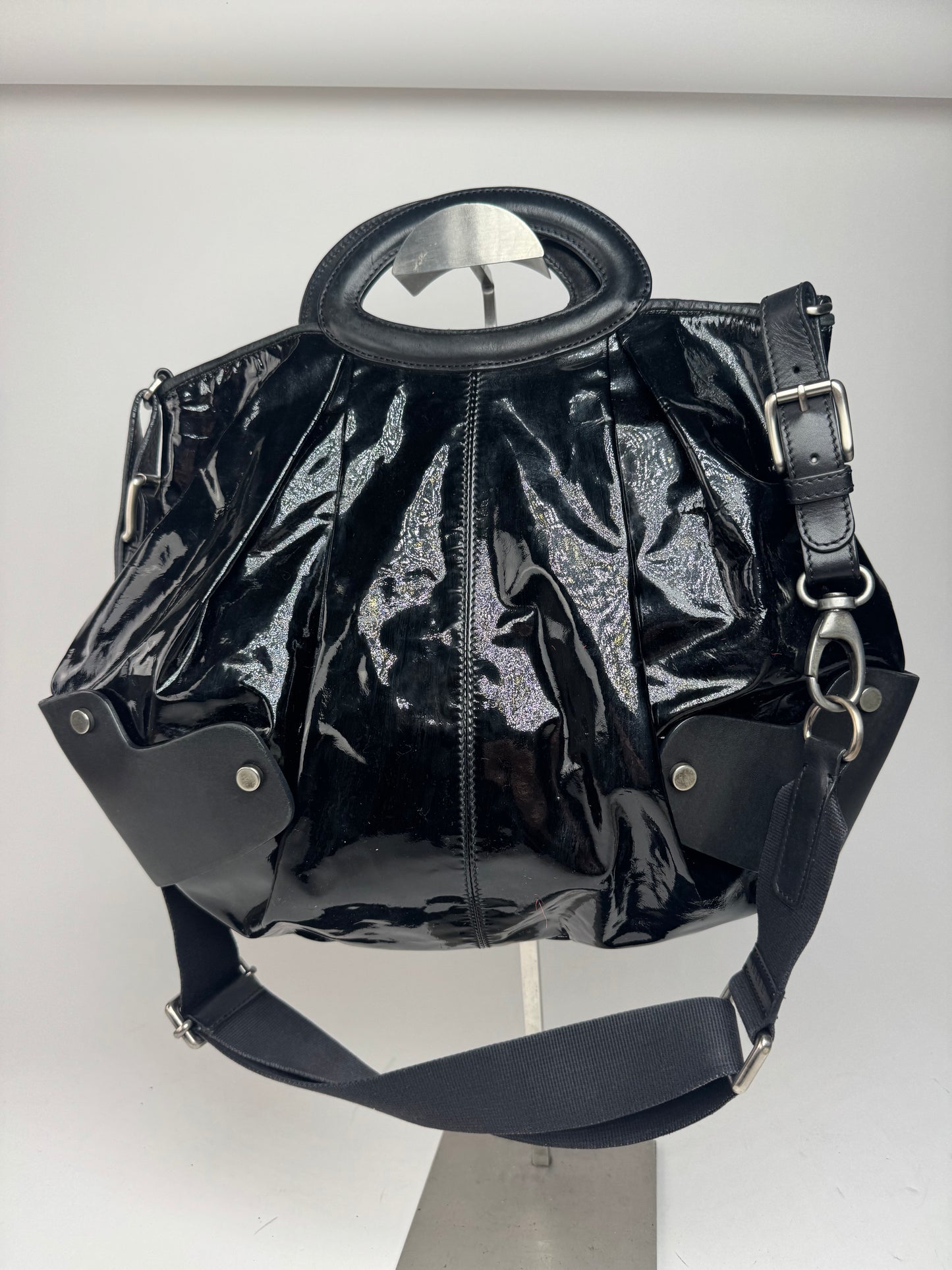 Vintage Marni 2Way Patent Leather Bag black