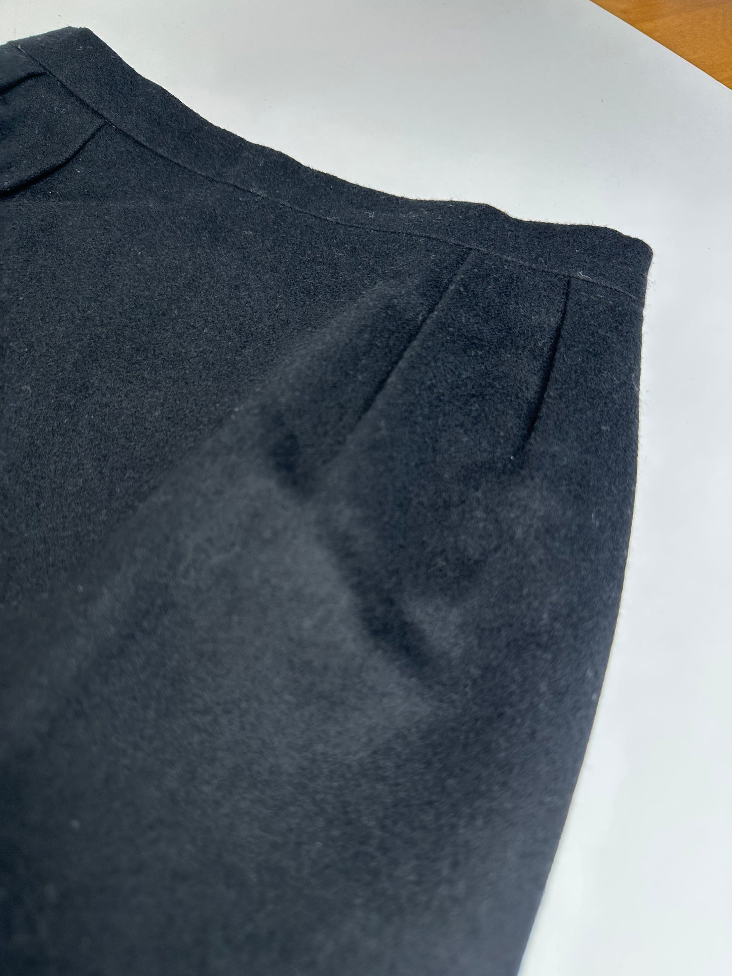 Vintage Celine Paris Wool Skirt Black 36/S