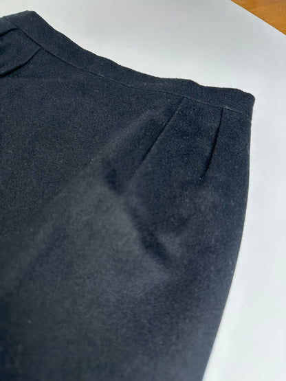 Vintage Celine Paris Wool Skirt Black 36/S