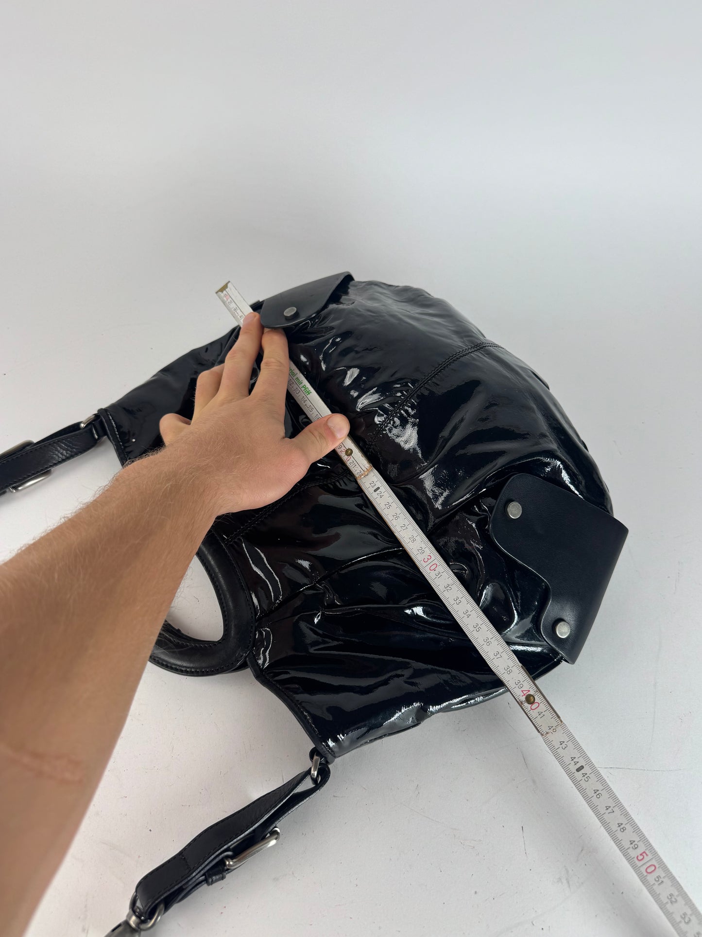 Vintage Marni 2Way Patent Leather Bag black