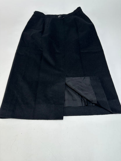 Vintage Celine Paris Wool Skirt Black 36/S