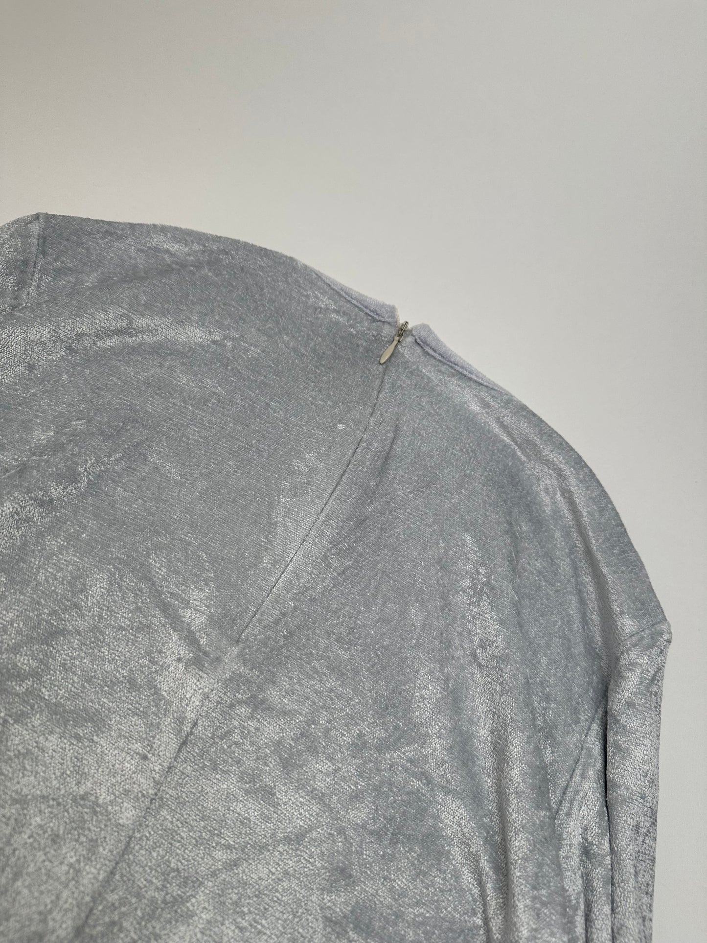 Vintage Fendi Viscose Long Sleeve Silver