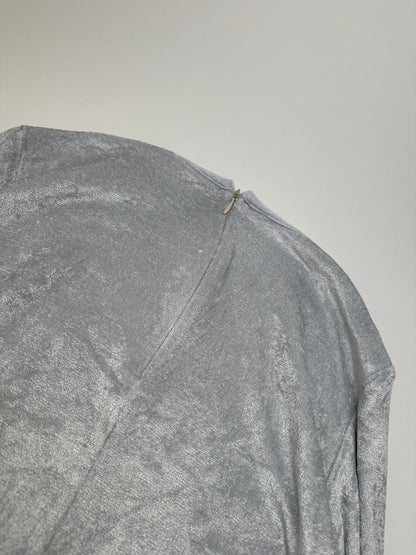 Vintage Fendi Viscose Long Sleeve Silver