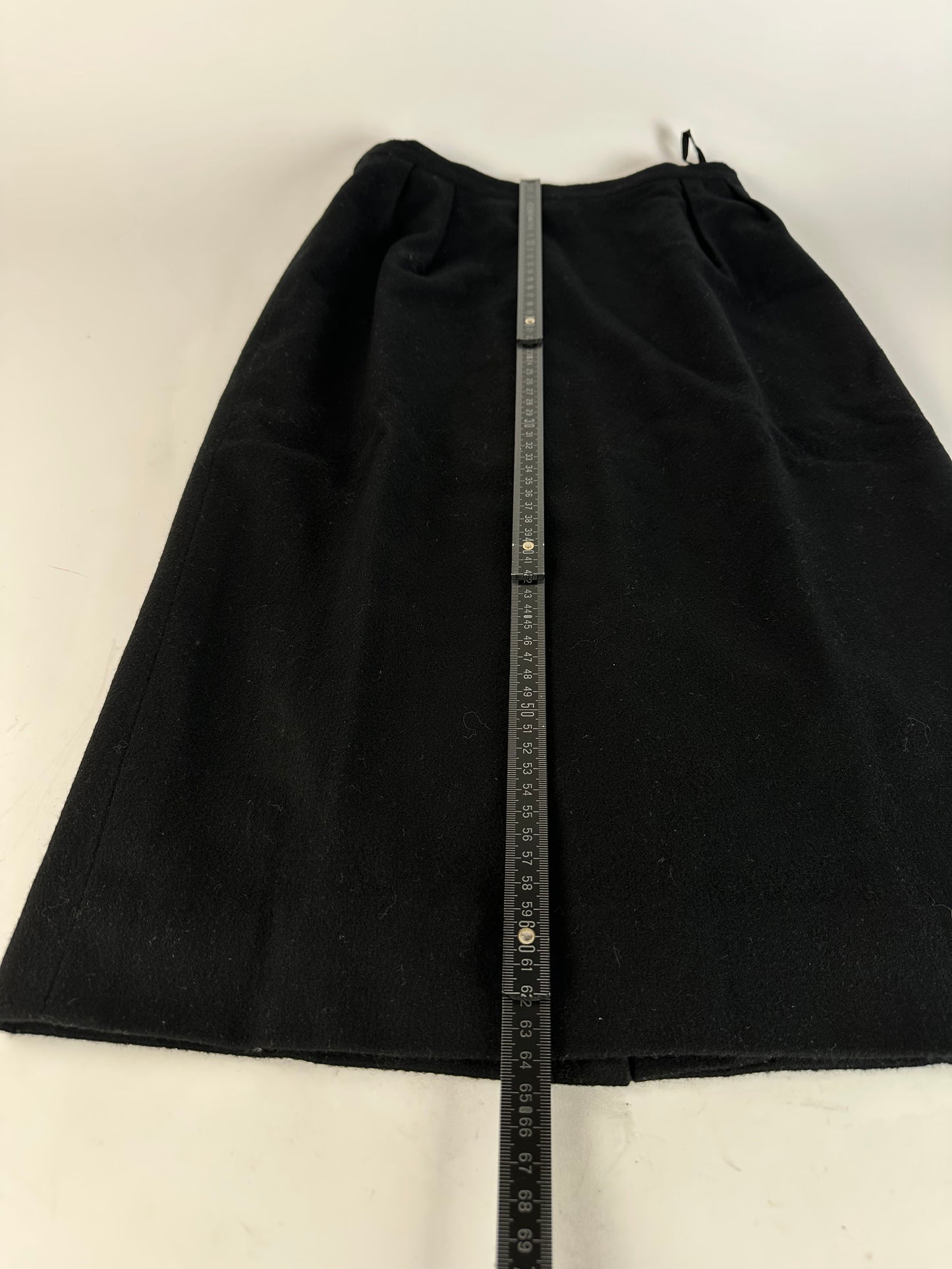 Vintage Celine Paris Wool Skirt Black 36/S