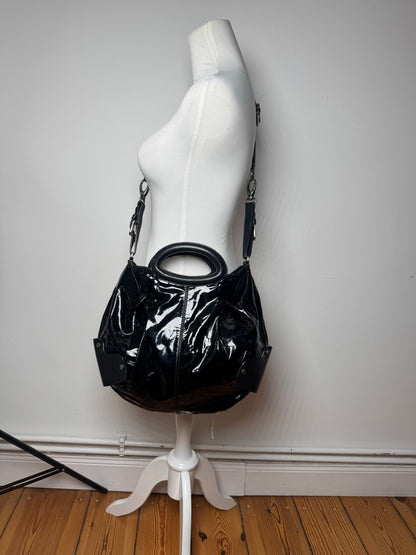 Vintage Marni 2Way Patent Leather Bag black