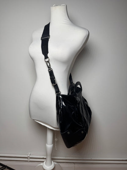 Vintage Marni 2Way Patent Leather Bag black