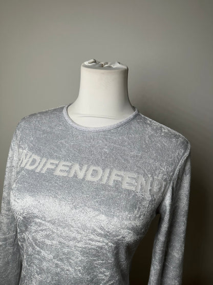 Vintage Fendi Viscose Long Sleeve Silver
