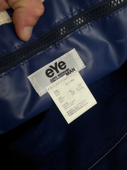 Vintage Comme Des Garçons Wool Canvas Bag Grey White Navy