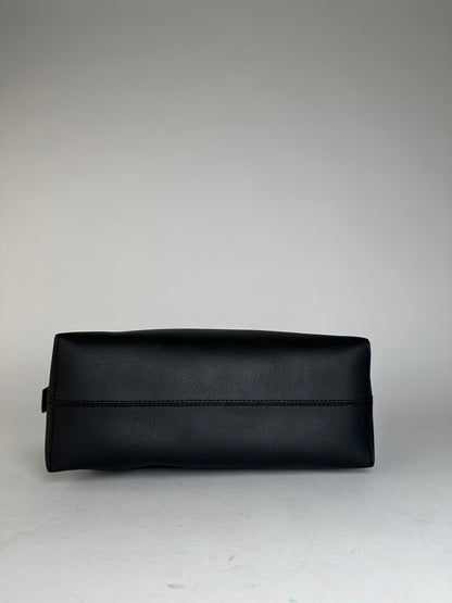 Vintage Celine Paris Plain Leather Clutch Black
