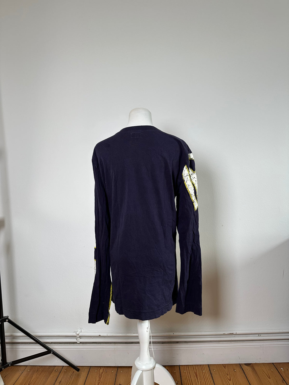 Vintage Giorgio Armani Jeans Graphic Long Sleeve T-Shirt c. Mid-2000s Navy XL