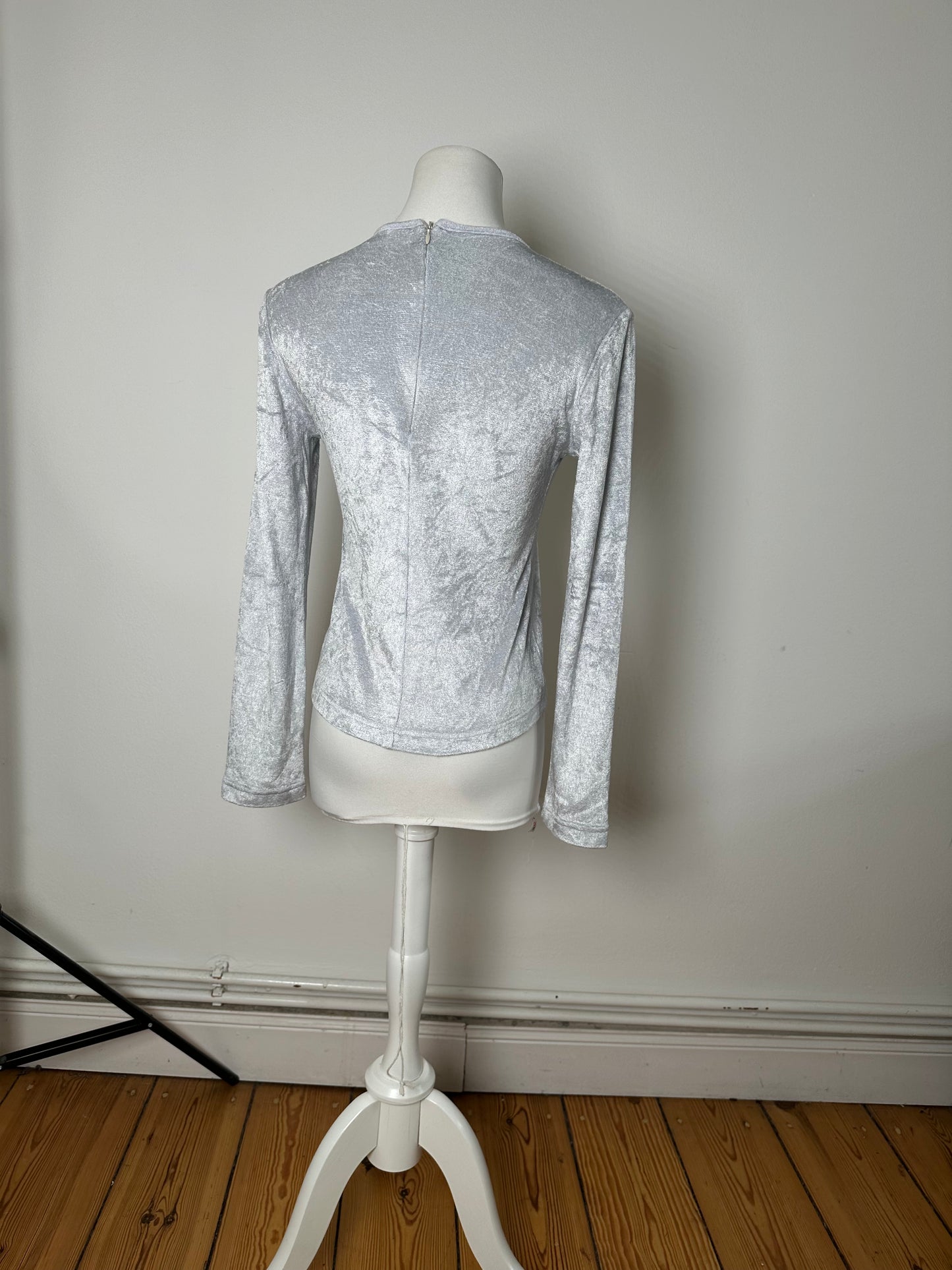 Vintage Fendi Viscose Long Sleeve Silver