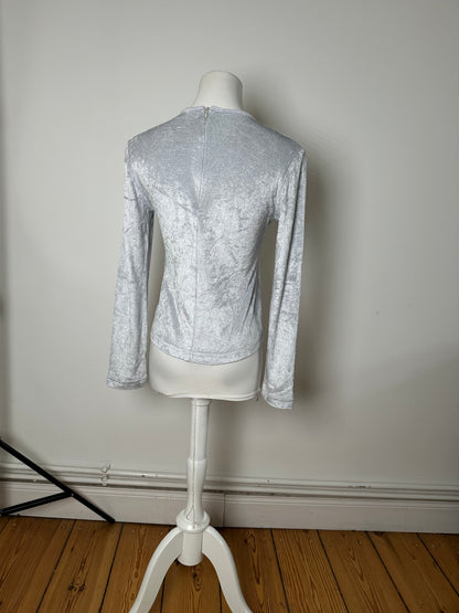 Vintage Fendi Viscose Long Sleeve Silver