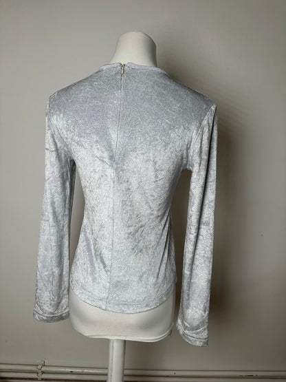 Vintage Fendi Viscose Long Sleeve Silver