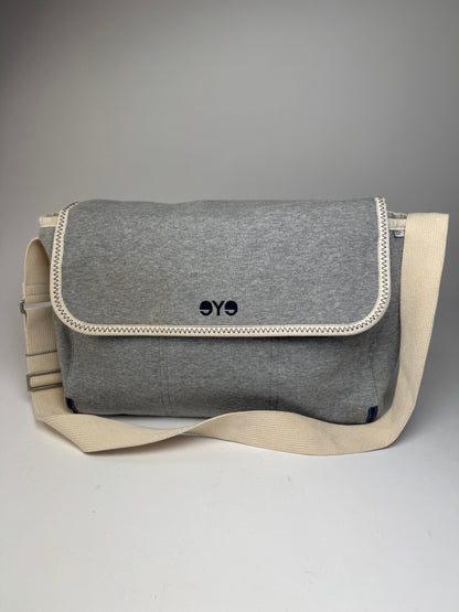 Vintage Comme Des Garçons Wool Canvas Bag Grey White Navy