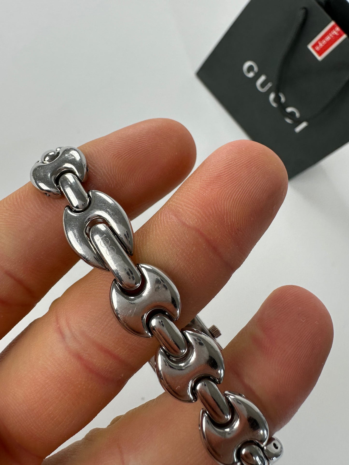 Vintage Gucci Bracelet Watch Silver
