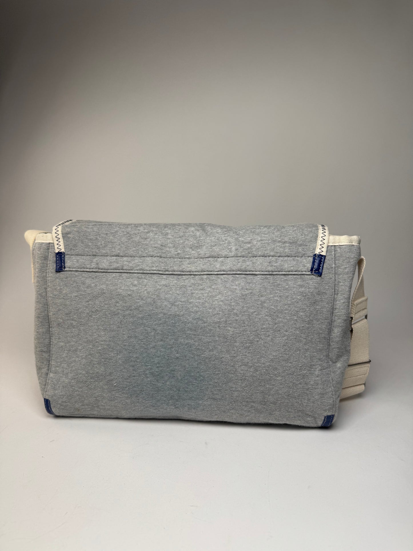 Vintage Comme Des Garçons Wool Canvas Bag Grey White Navy