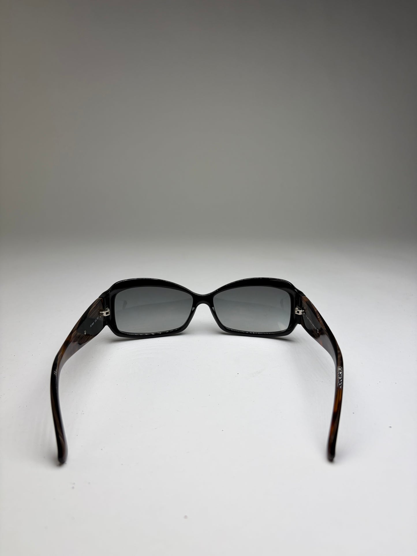 Vintage Etro Acetate Sunglasses Black Tortoiseshell Grey