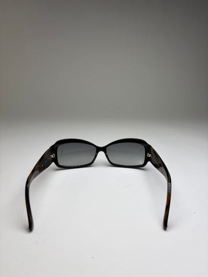 Vintage Etro Acetate Sunglasses Black Tortoiseshell Grey