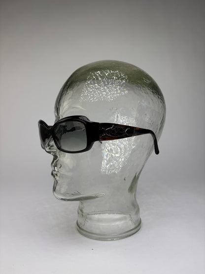 Vintage Etro Acetate Sunglasses Black Tortoiseshell Grey