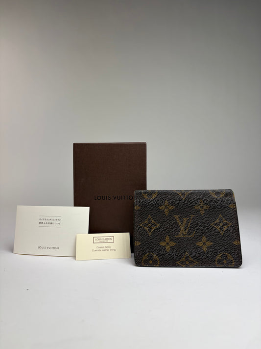 Vintage Louis Vuitton Monogram Canvas Wallet Brown Gold
