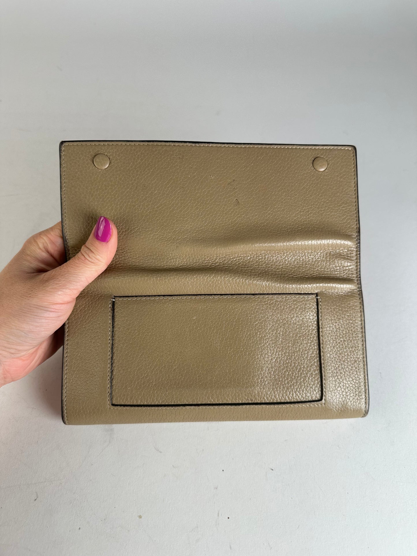 Vintage Celine Paris Leather Wallet Brown