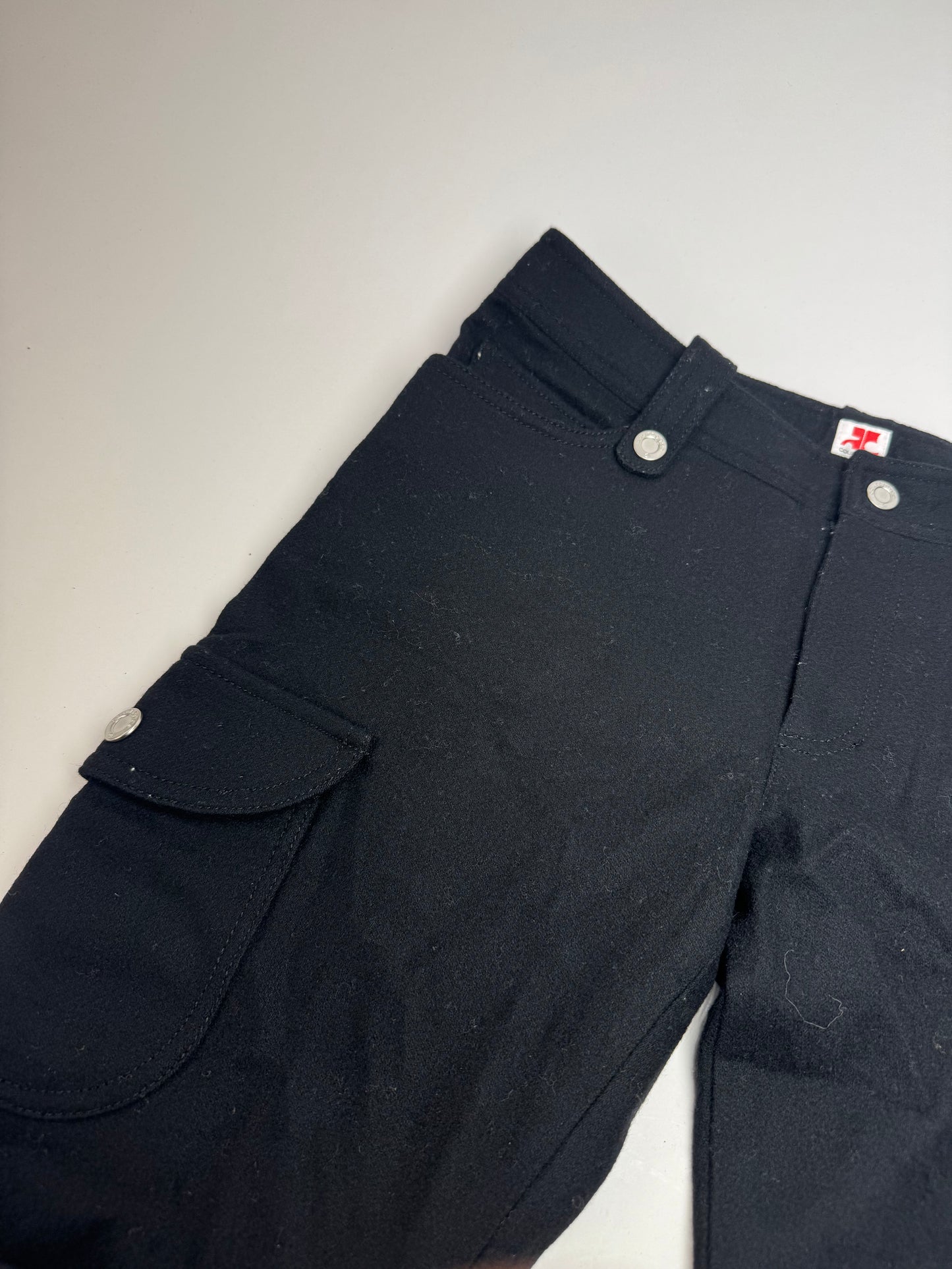 Vintage Courreges Wool Pants Black