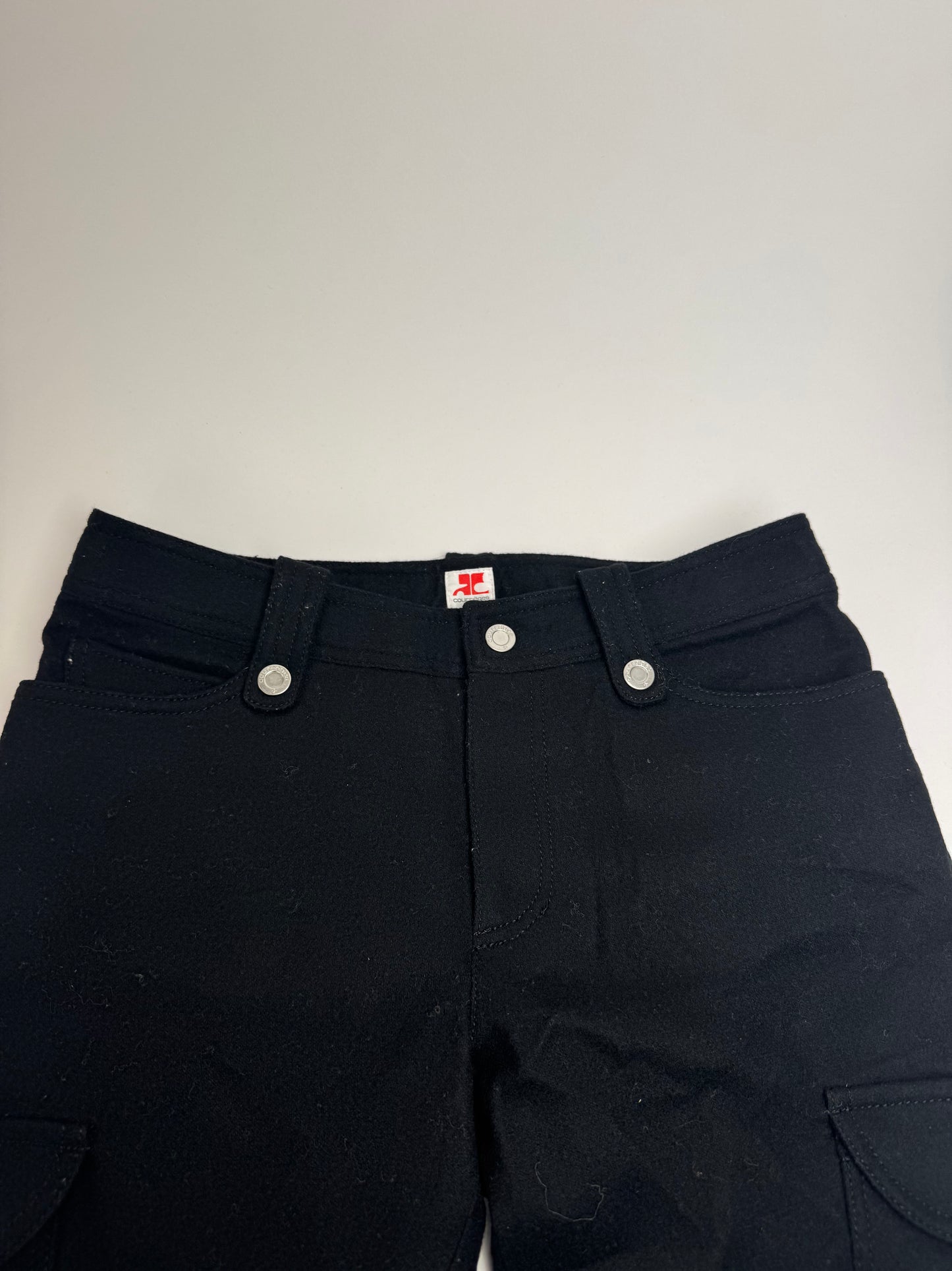 Vintage Courreges Wool Pants Black