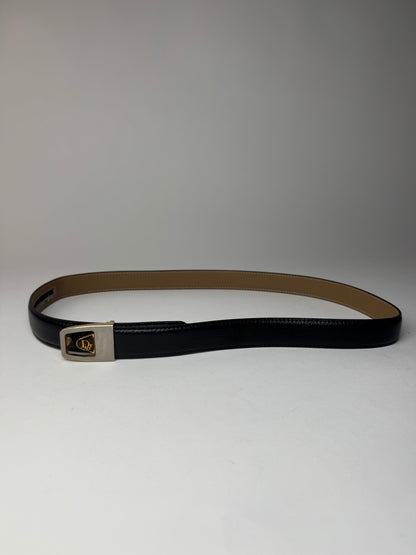 Vintage Dior Leather Belt Black