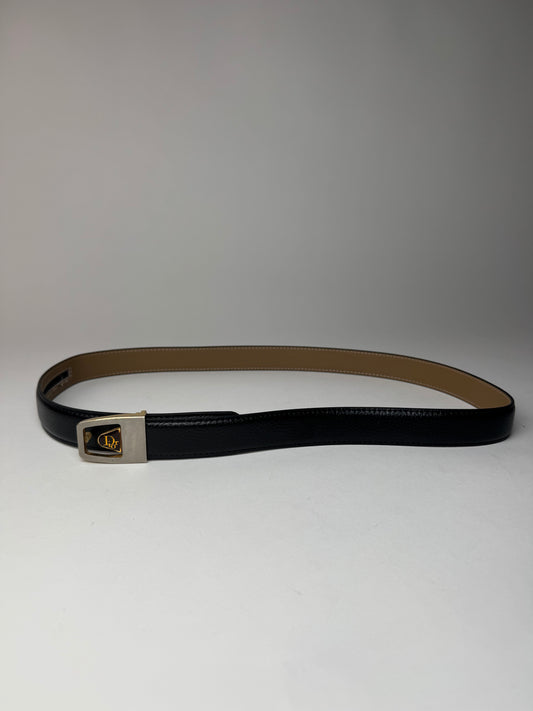 Vintage Dior Leather Belt Black