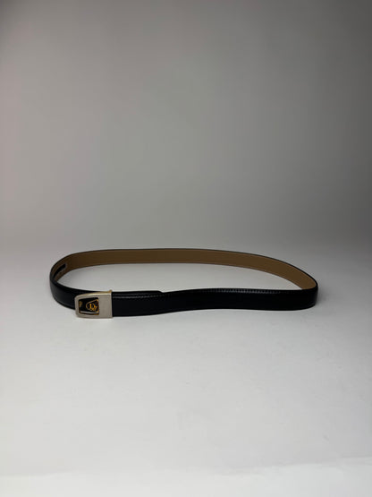 Vintage Dior Leather Belt Black