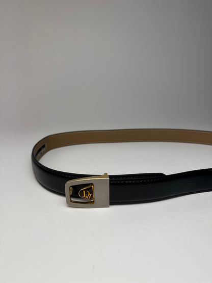 Vintage Dior Leather Belt Black