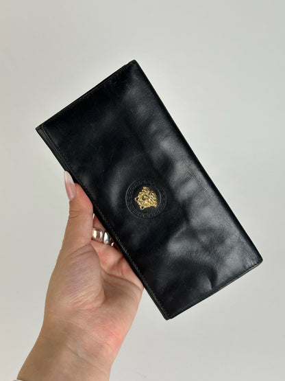 Vintage Gianni Versace Leather Wallet black
