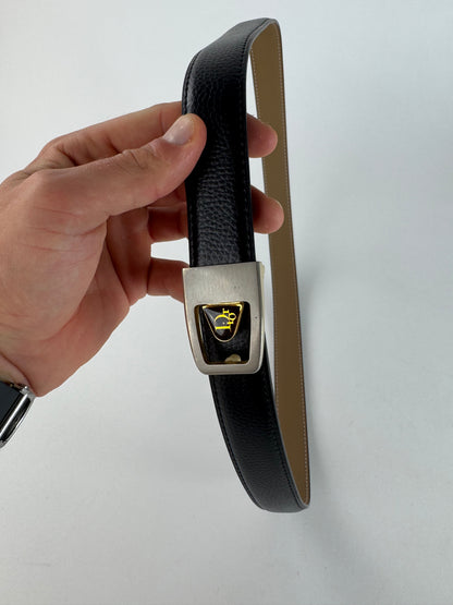 Vintage Dior Leather Belt Black