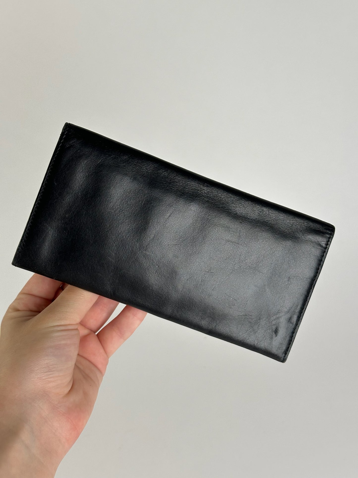 Vintage Gianni Versace Leather Wallet black