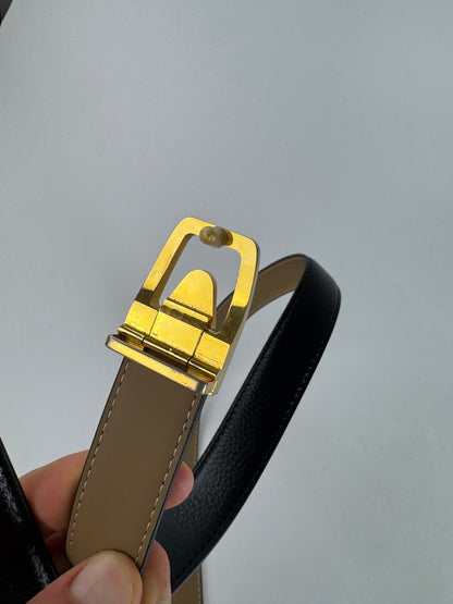 Vintage Dior Leather Belt Black