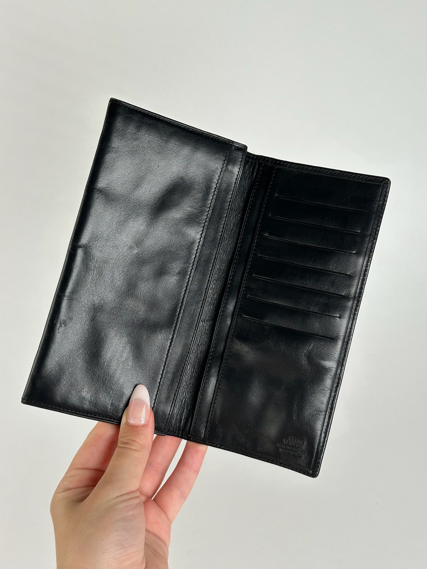 Vintage Gianni Versace Leather Wallet black