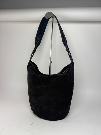 Vintage Bottega Veneta Leather Canvas Bucket bag black