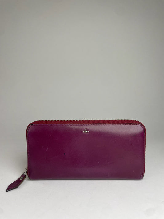 Vintage Vivienne Westwood Leather Wallet Purple