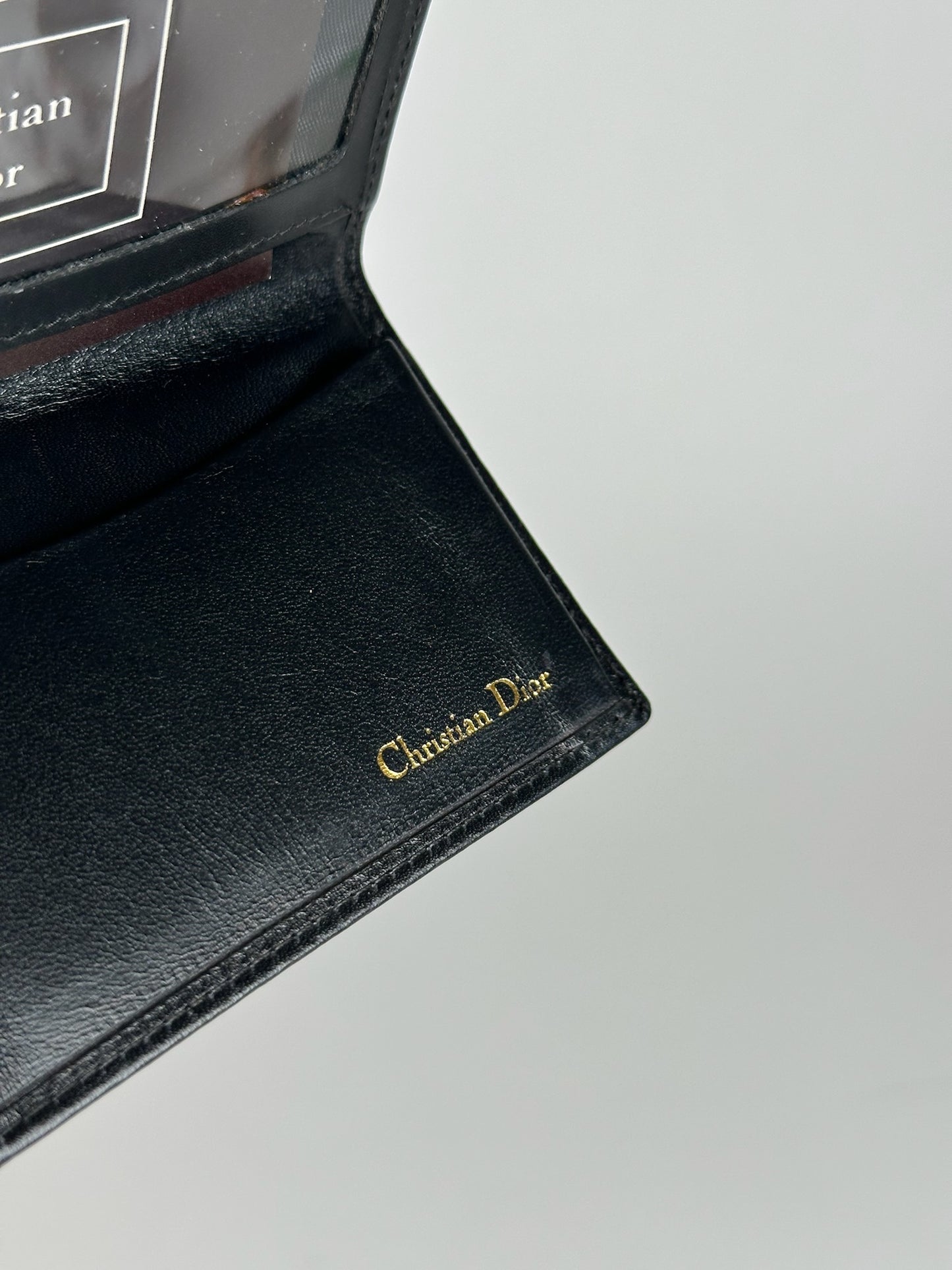 Vintage Dior Leather Card Holder black