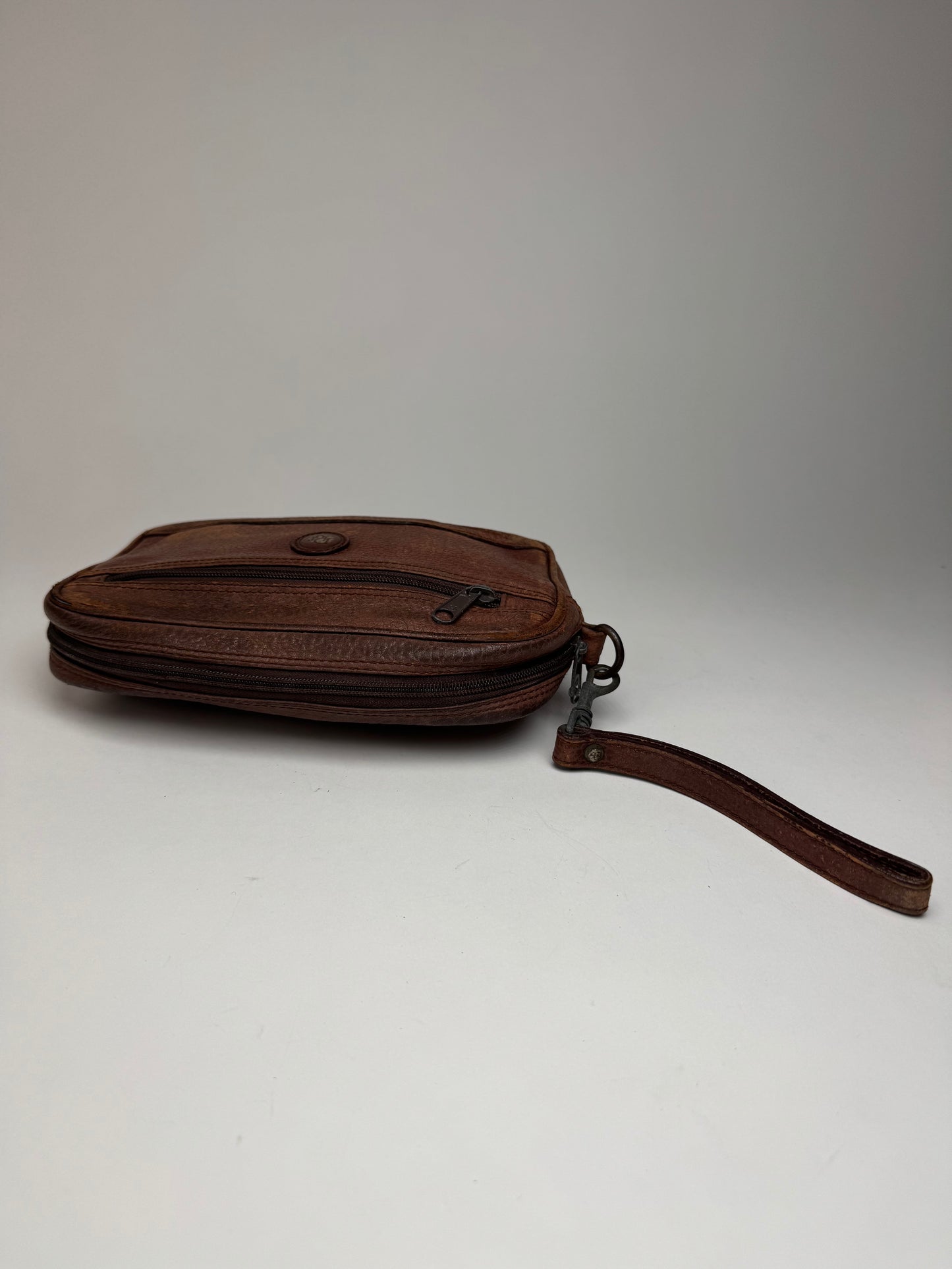 Vintage Dior Leather Clutch Brown