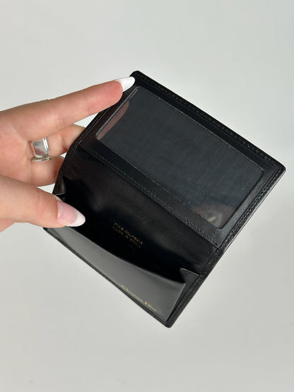 Vintage Dior Leather Card Holder black
