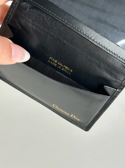 Vintage Dior Leather Card Holder black