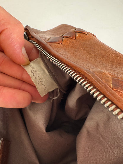 Vintage Bottega Veneta Leather Clutch Brown