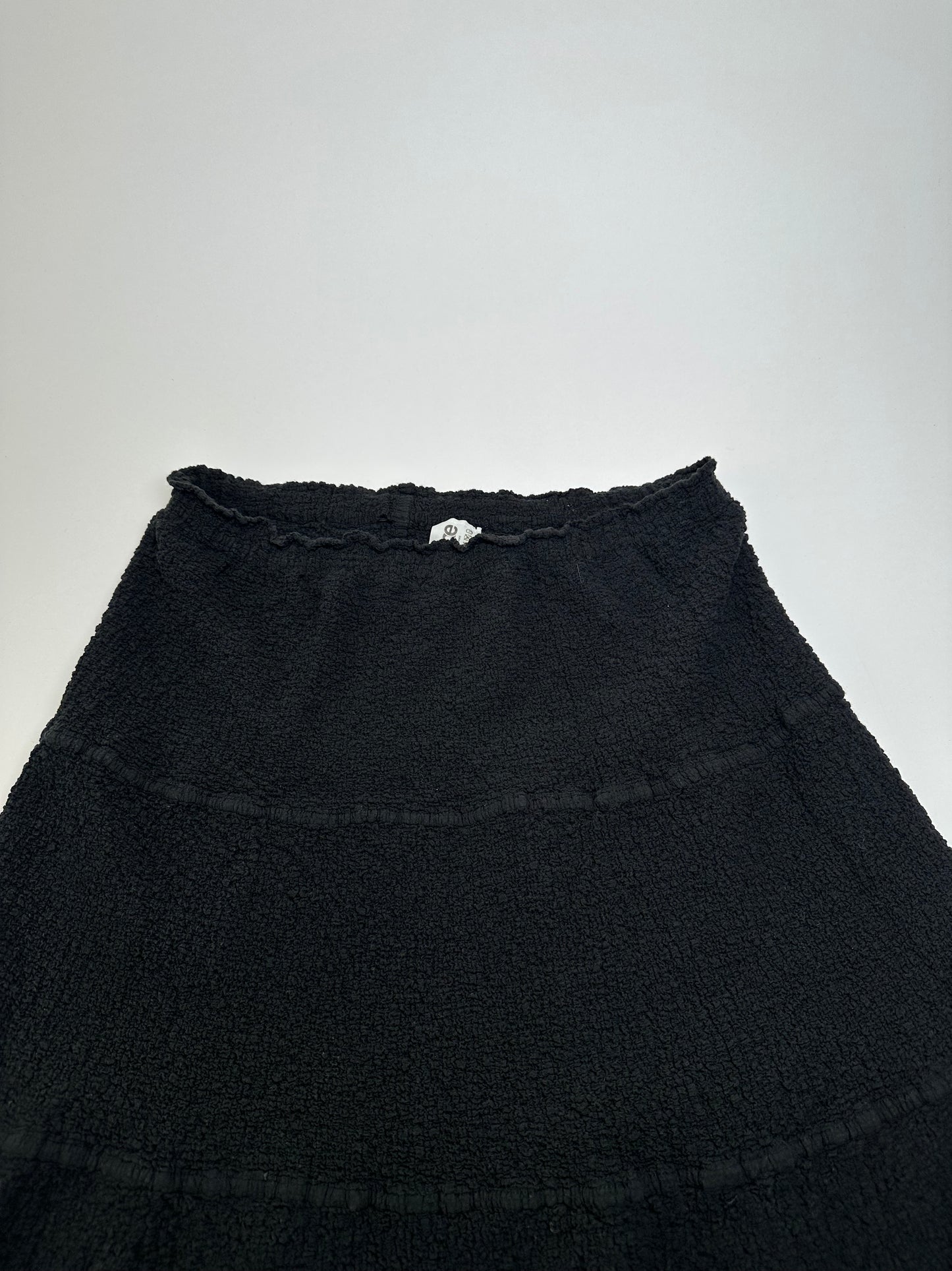 Vintage Issey Miyake Cotton Blend Skirt Y2K Black