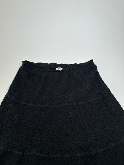 Vintage Issey Miyake Cotton Blend Skirt Y2K Black