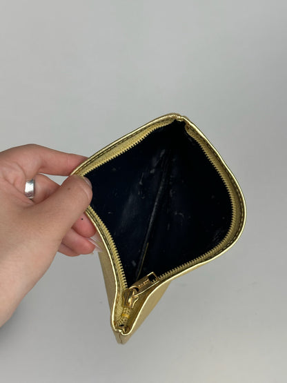 Pochette vintage Loewe Madrid en cuir doré