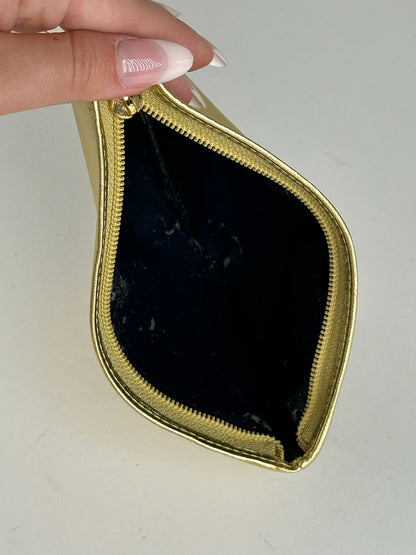 Pochette vintage Loewe Madrid en cuir doré