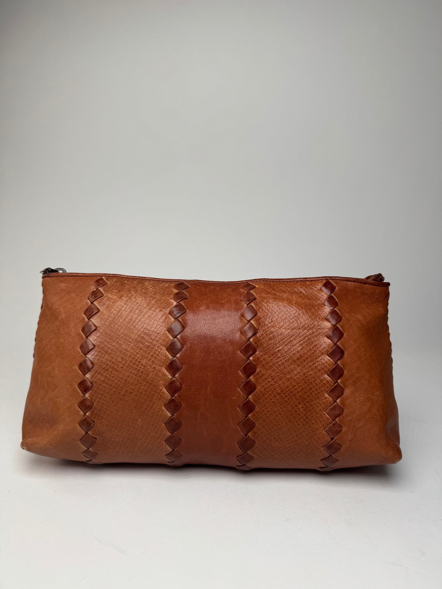 Vintage Bottega Veneta Leather Clutch Brown